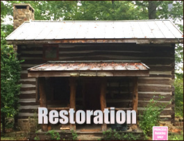 Historic Log Cabin Restoration  Cropwell, Alabama